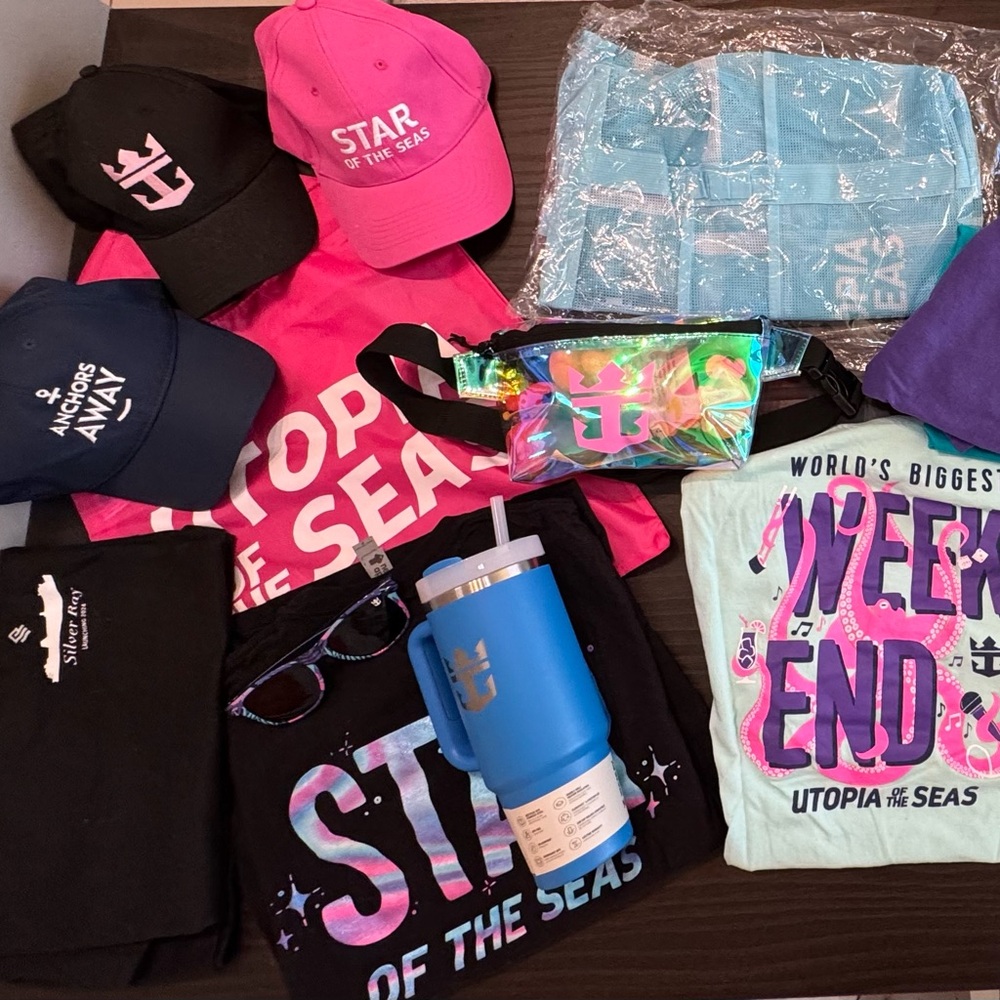 Colorful Royal Caribbean Apparel and Accessories
